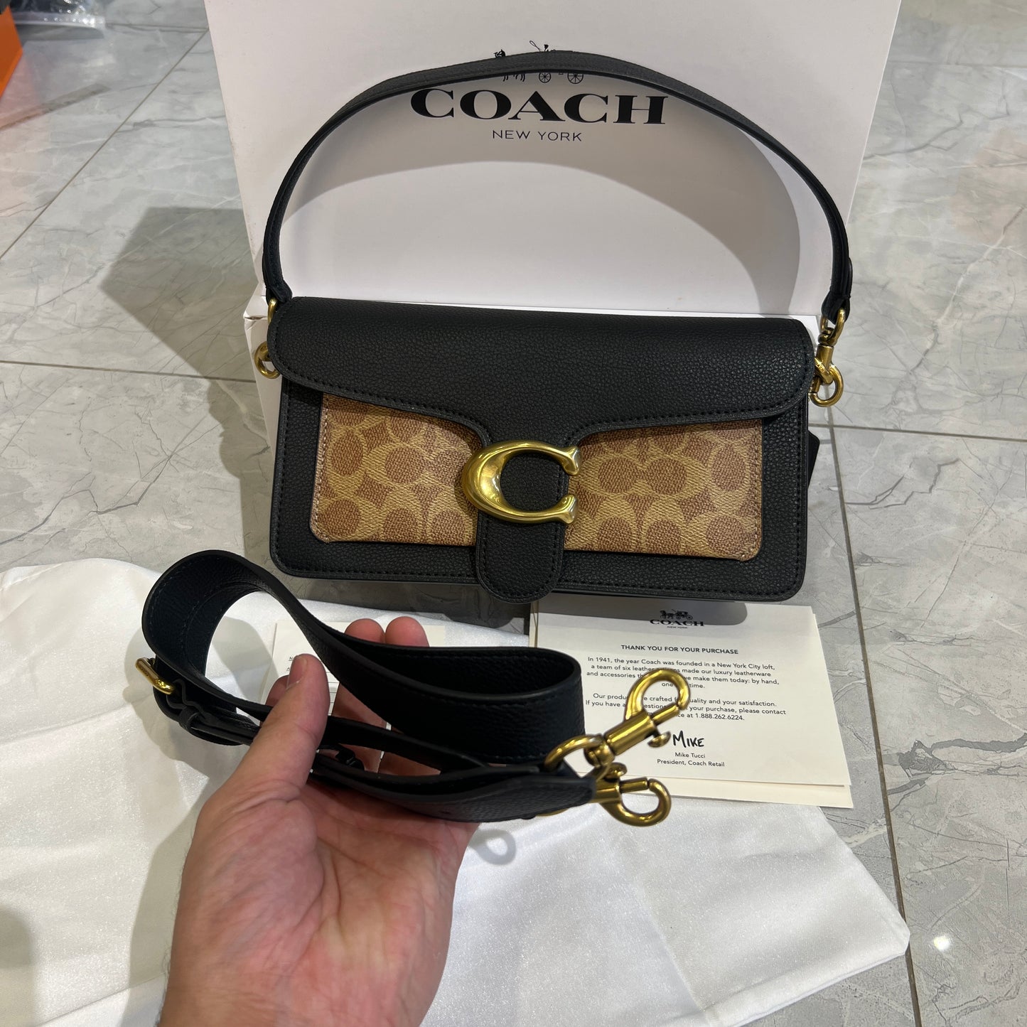 Branded Accent Satchel Bag
