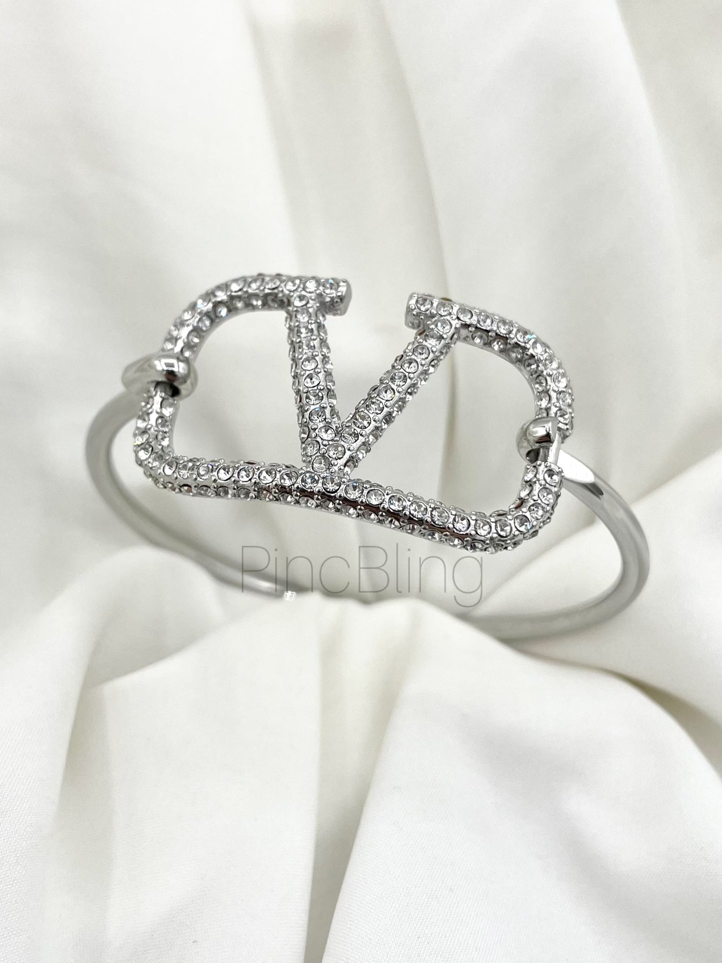 Silver Brand Initial Bracelet