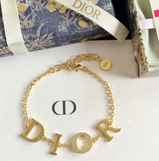Shimmer Letter Link Bracelet
