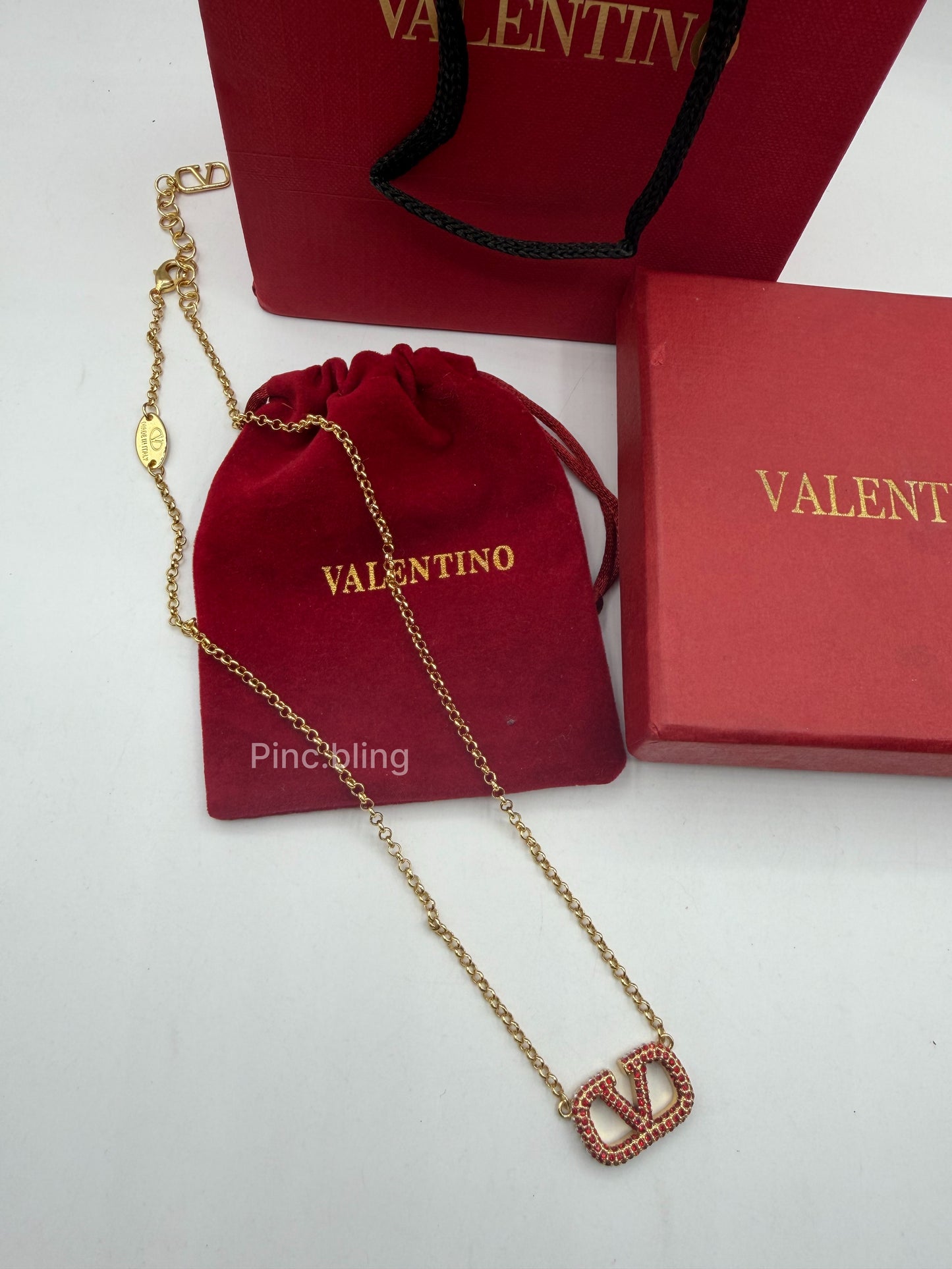 Vlogo Signature Metal Necklace LxN