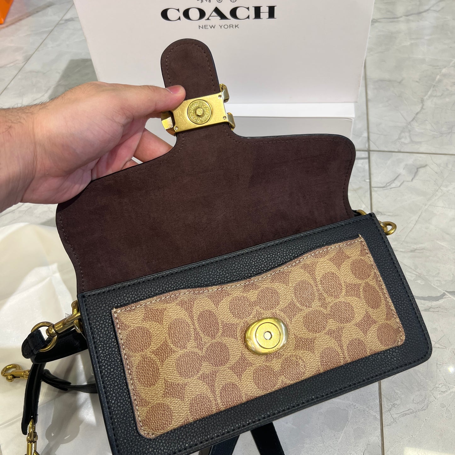 Branded Accent Satchel Bag