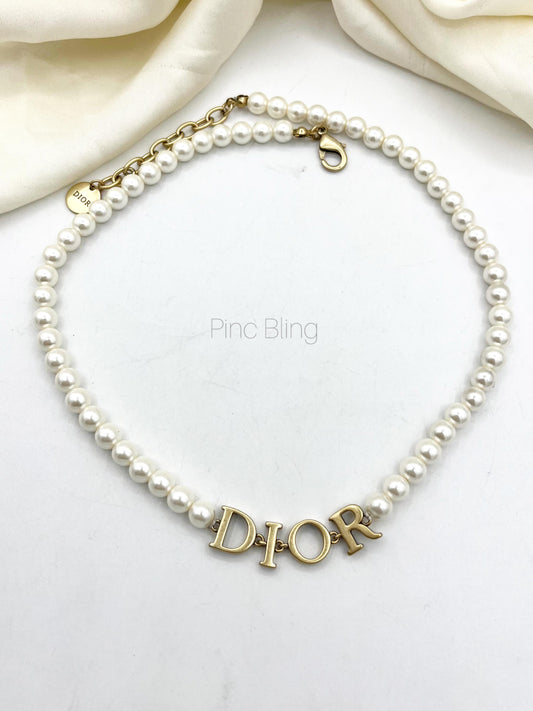 Pearl Letter Accent Necklace