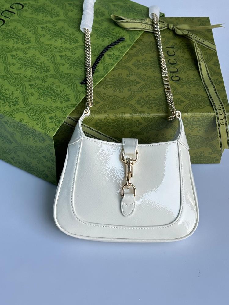 Cream Buckle Branded Bag