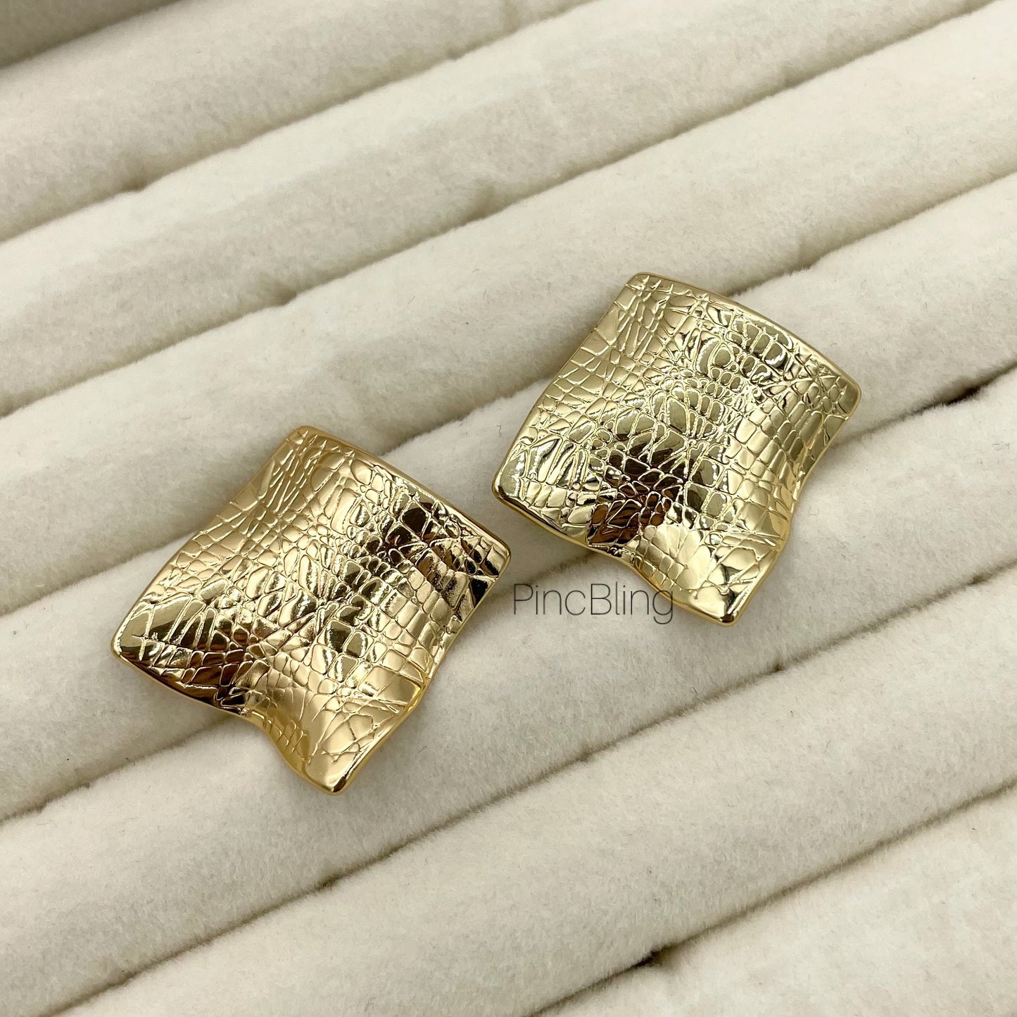 Molten Metal Square Earings