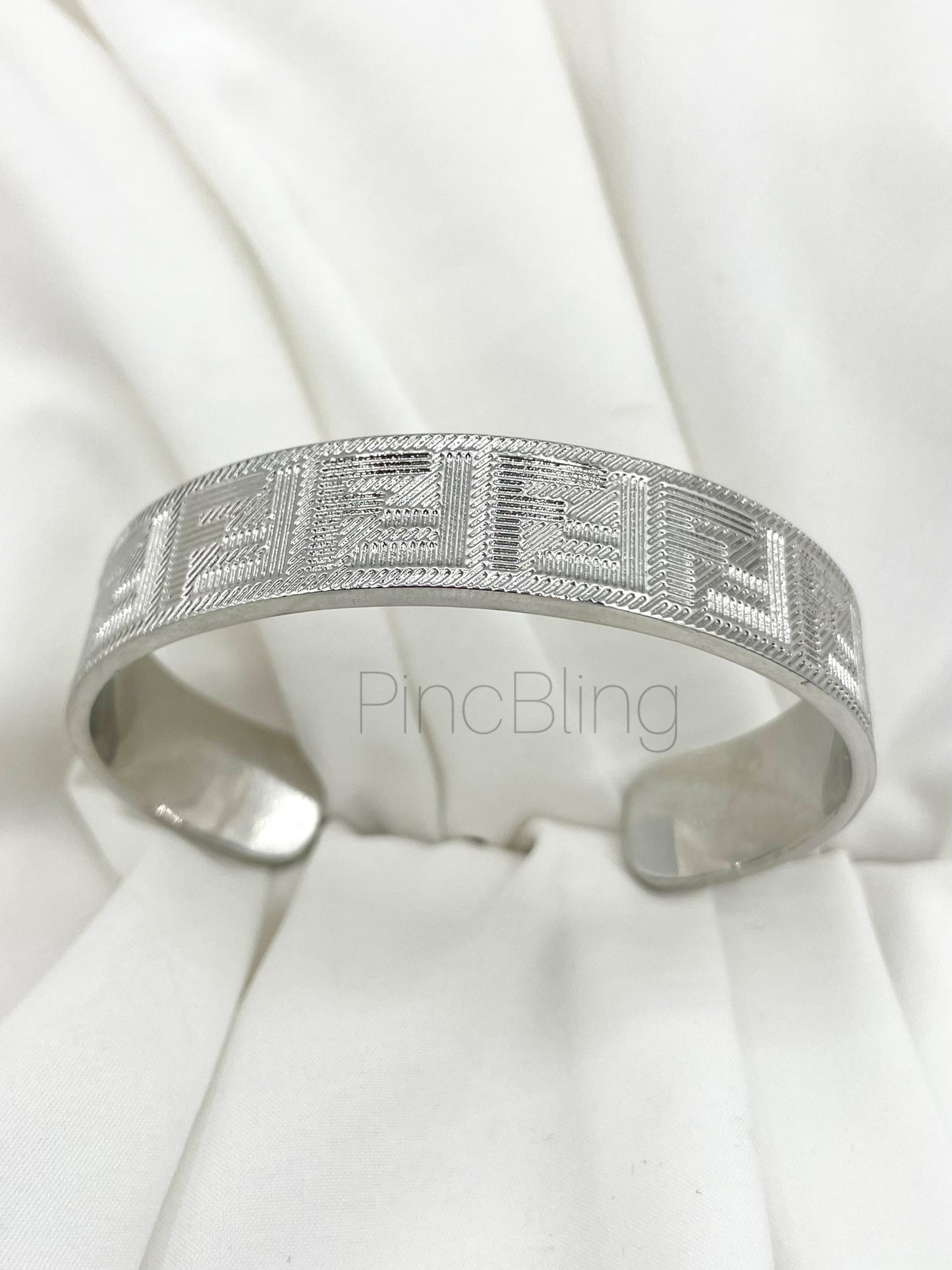 Silver Patterned Bracelet