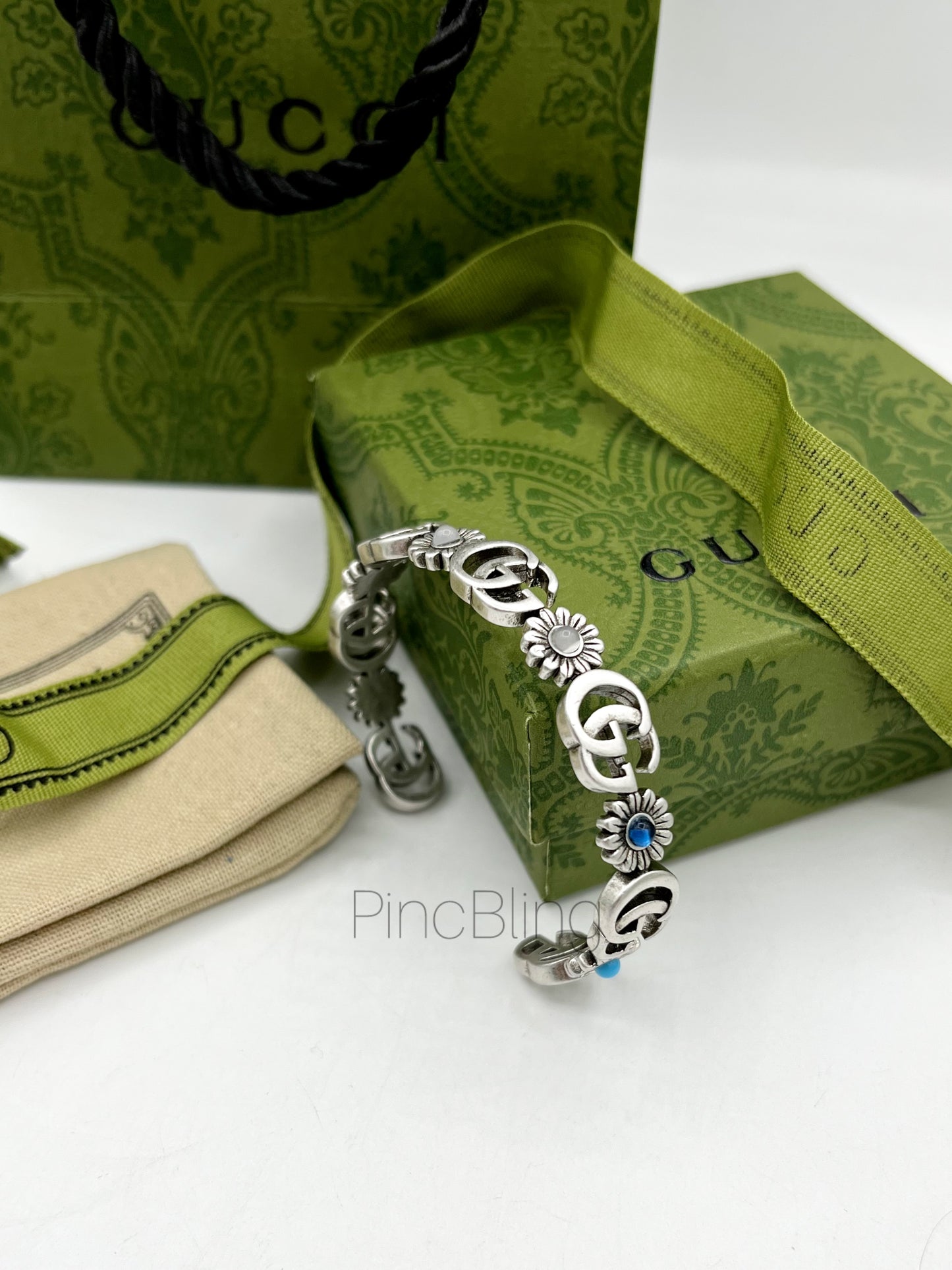 Interlocking Silver Cuff Bracelet GU