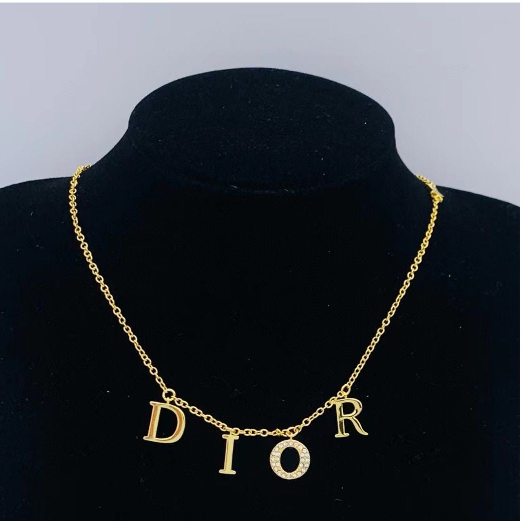 Golden Letter Glam Necklace