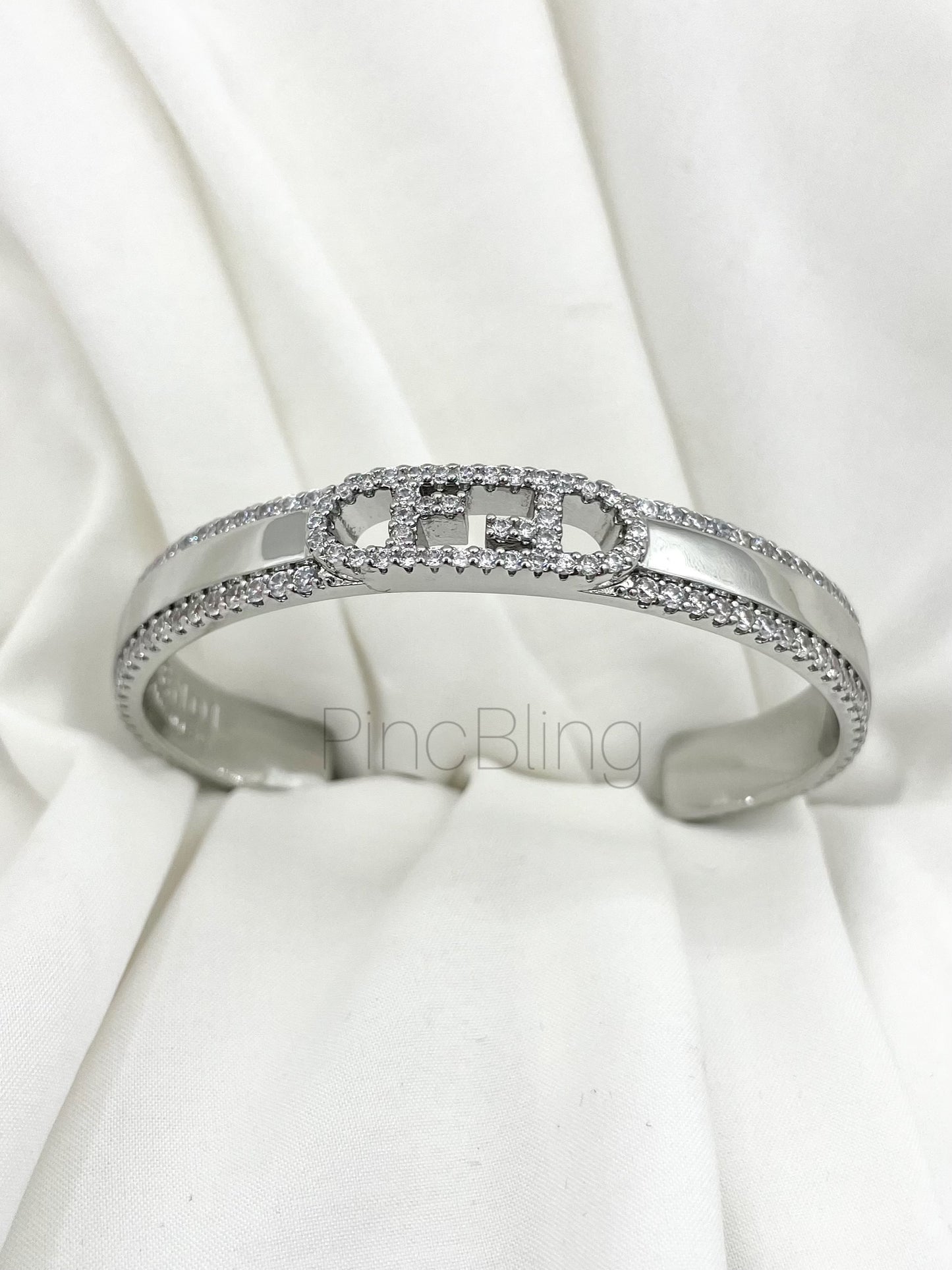 Branded Chain-Detail Bracelet