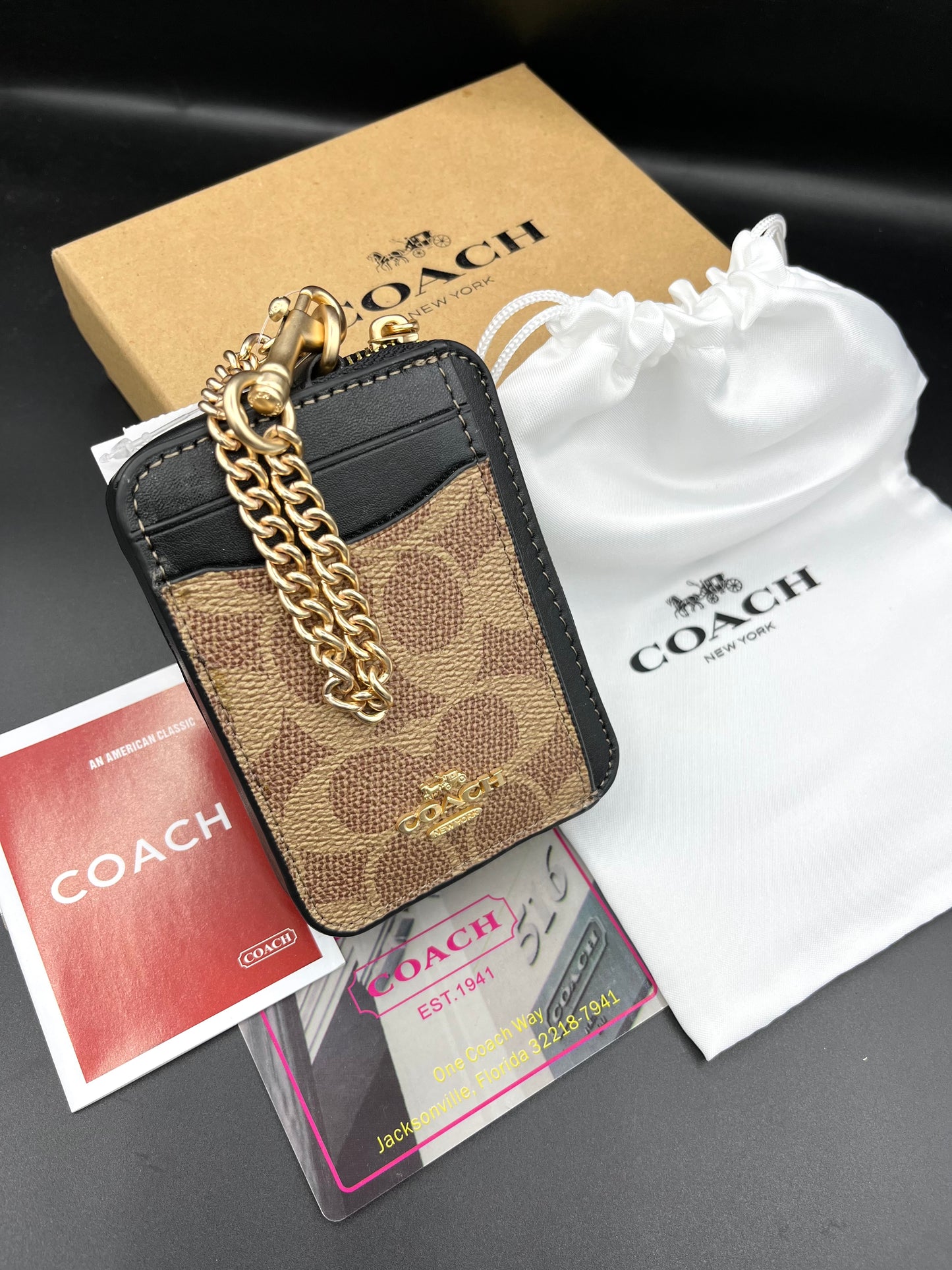 Branded Dual Tone Zip Card Holder CH