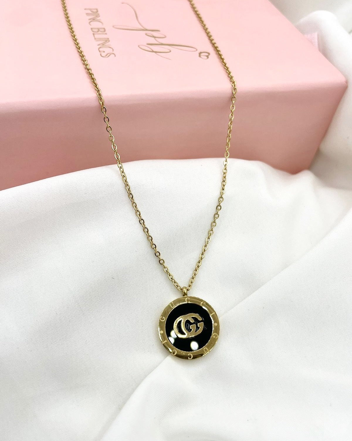 Black GG necklace