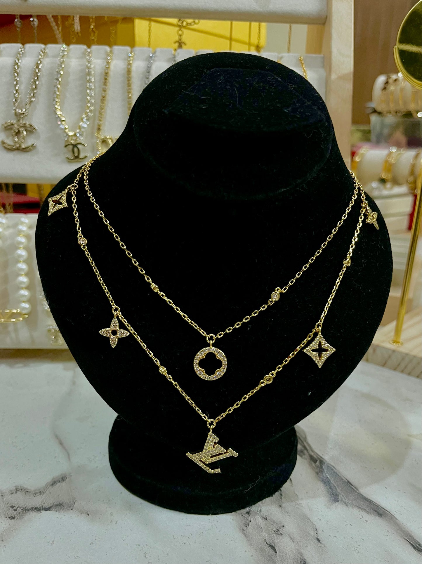 Royal Emblem Layered Necklace