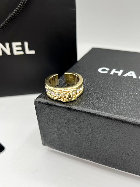 Crystal Branded Wide Ring CHNL LxR