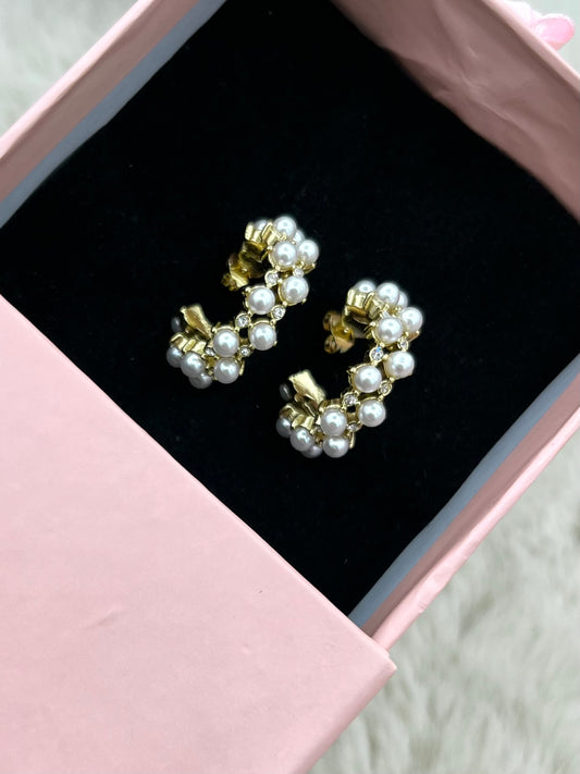 Pearls hoop earrings PbE