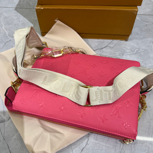 Fuchsia Ribbon Crossbody Bag