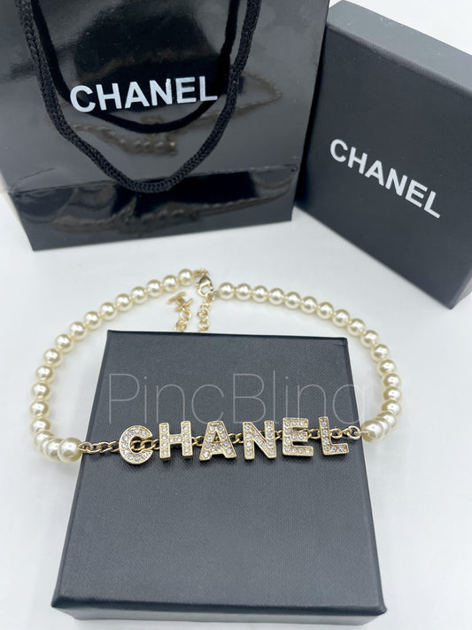 Branded luxe necklace