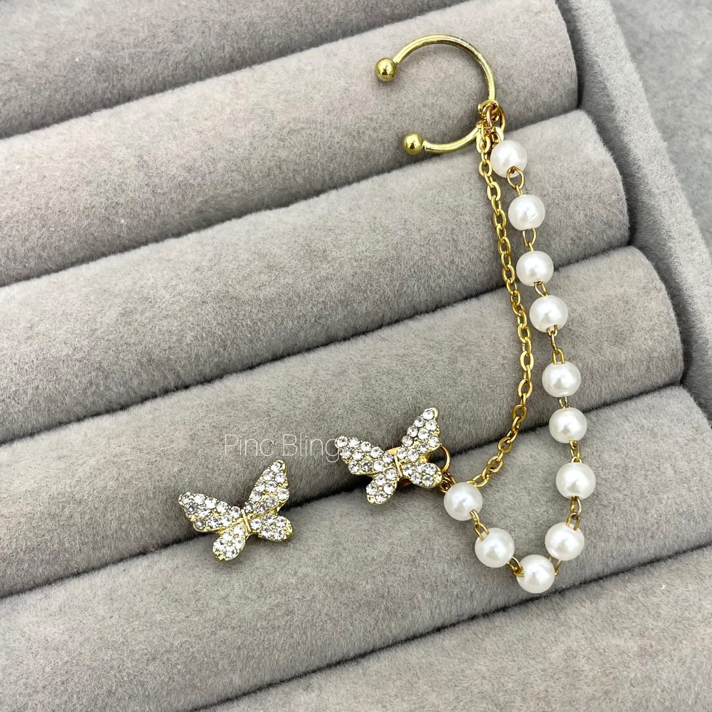 Butterfly ear studs