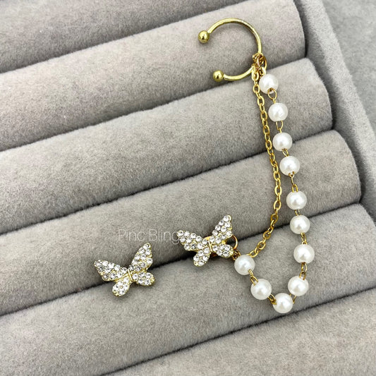Butterfly ear studs