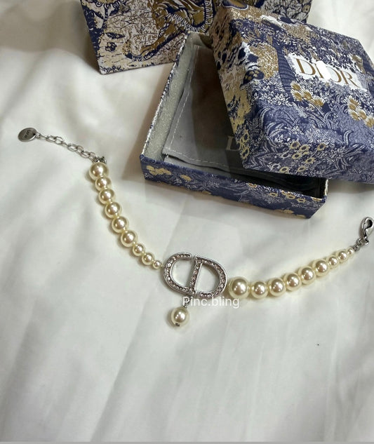 Petit CD Pearl Bracelet LxB DR