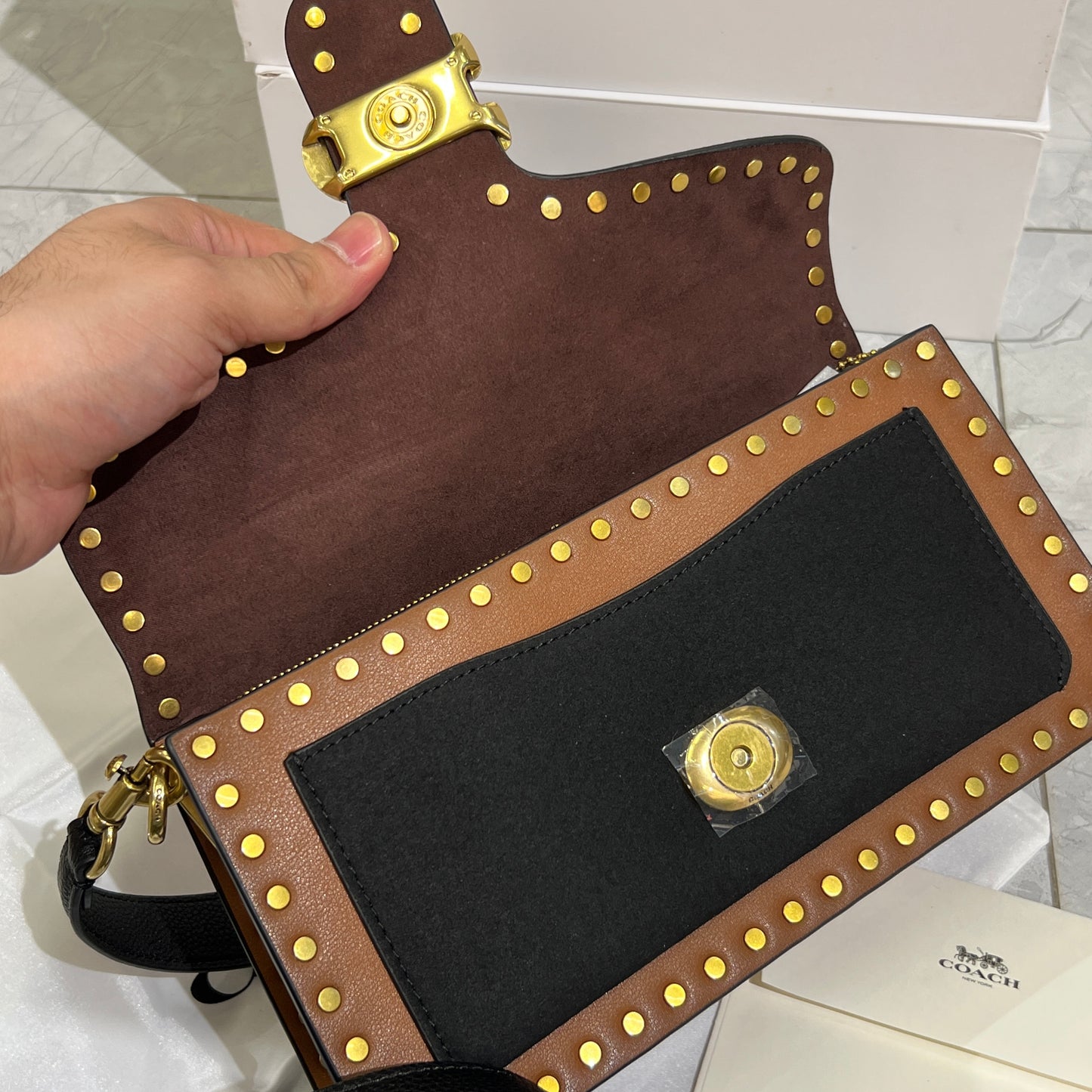 Branded Studded Bag