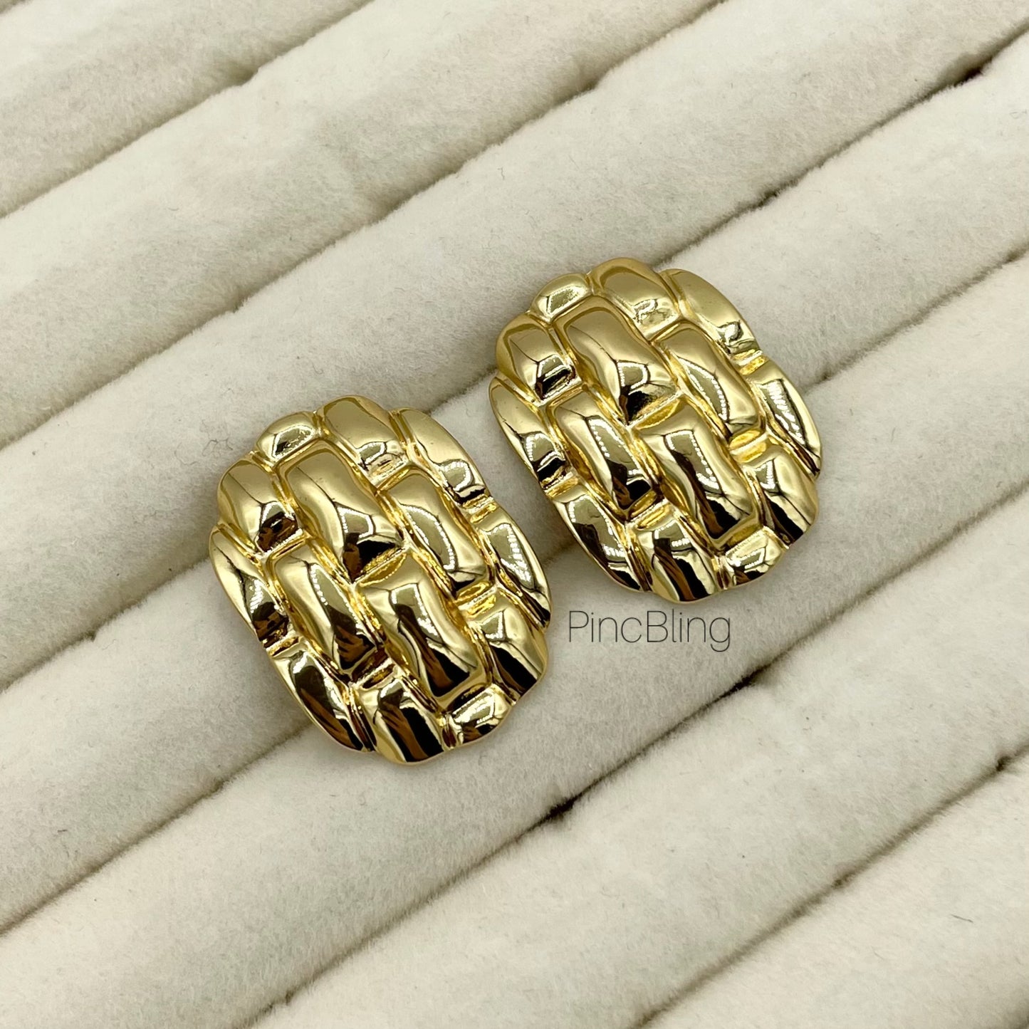 Woven Chic Stud Earings