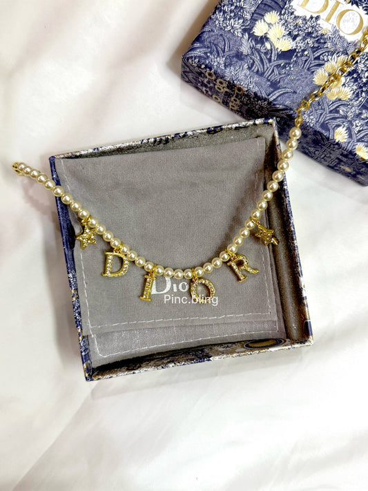 Pearl letter Gold Bracelet LxB DR