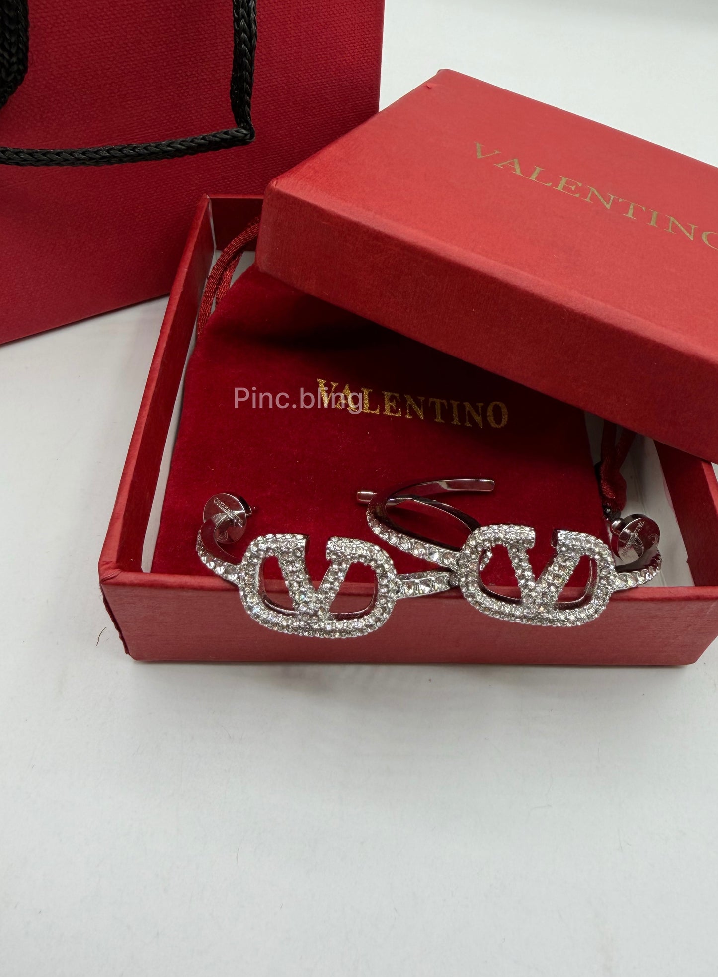 Crystal Branded Drop Luxe Earring LxE