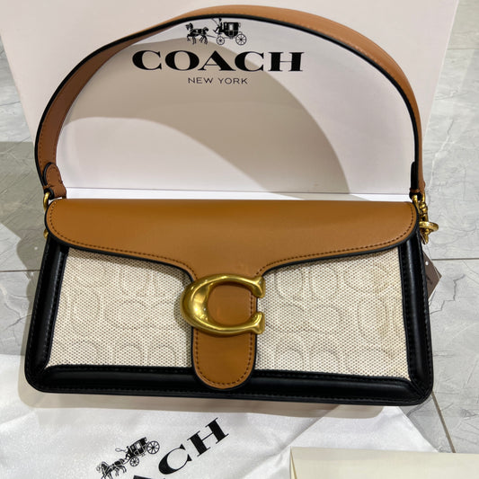 Branded Tan Pattern Bag