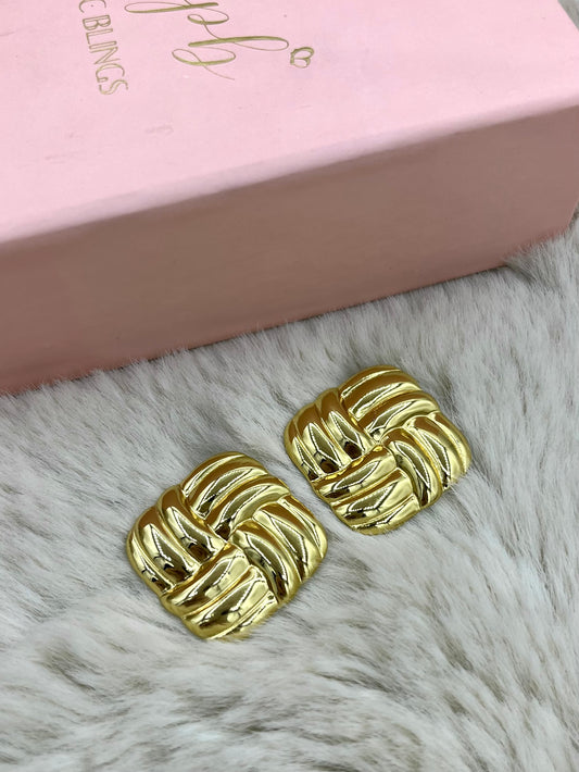 Square Chunky earrings pbE