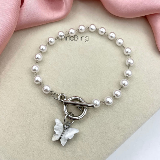 Pearl Butterfly Bracelet