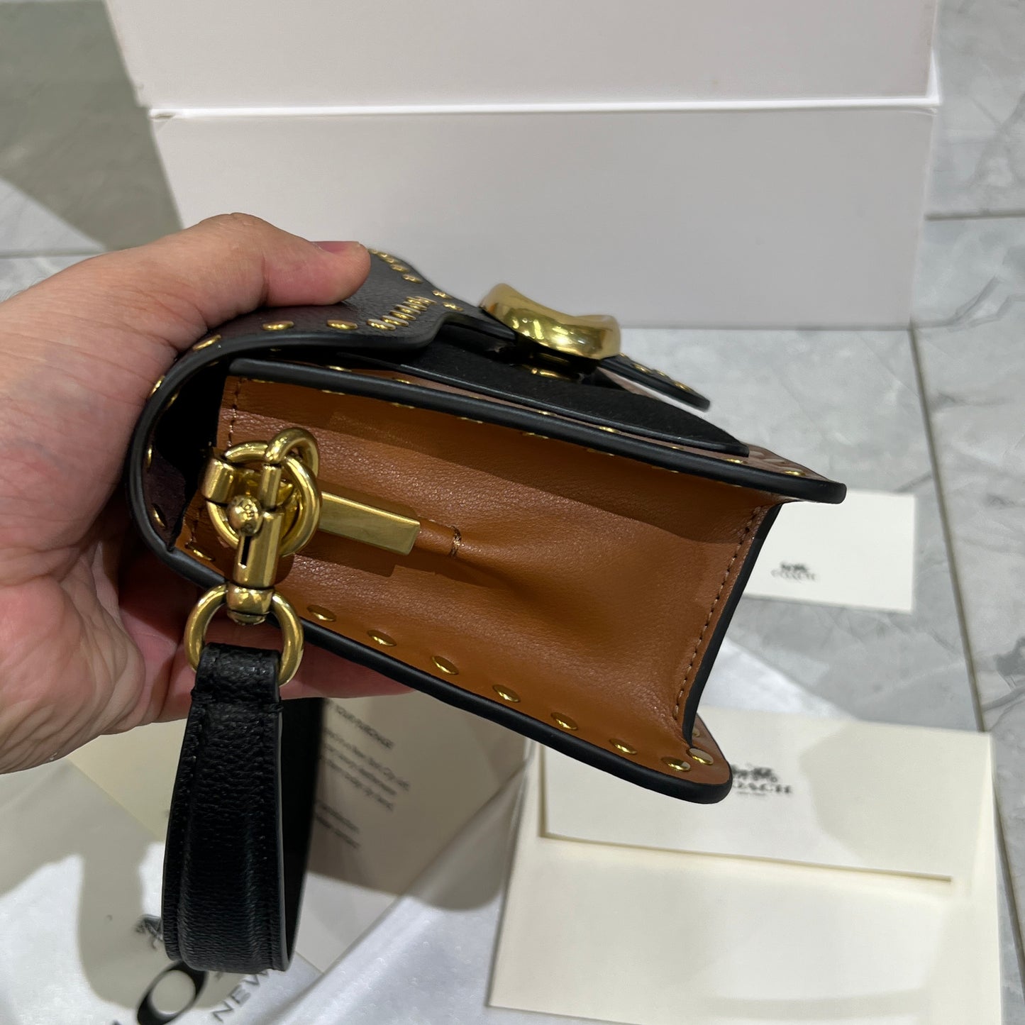 Branded Studded Bag