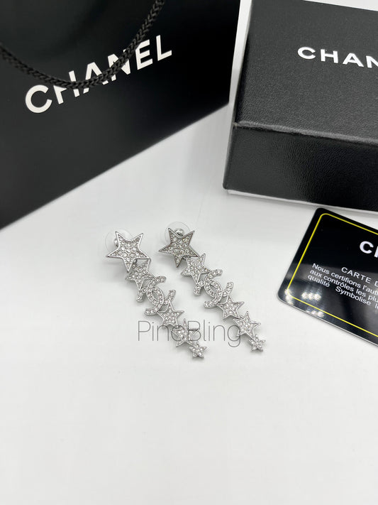 Sparkling branded earrings chnl