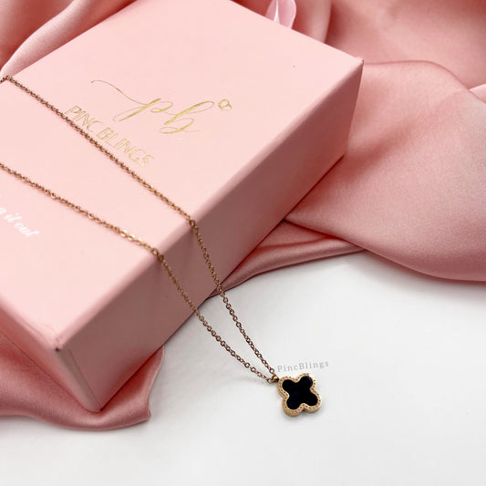 Black clover necklace