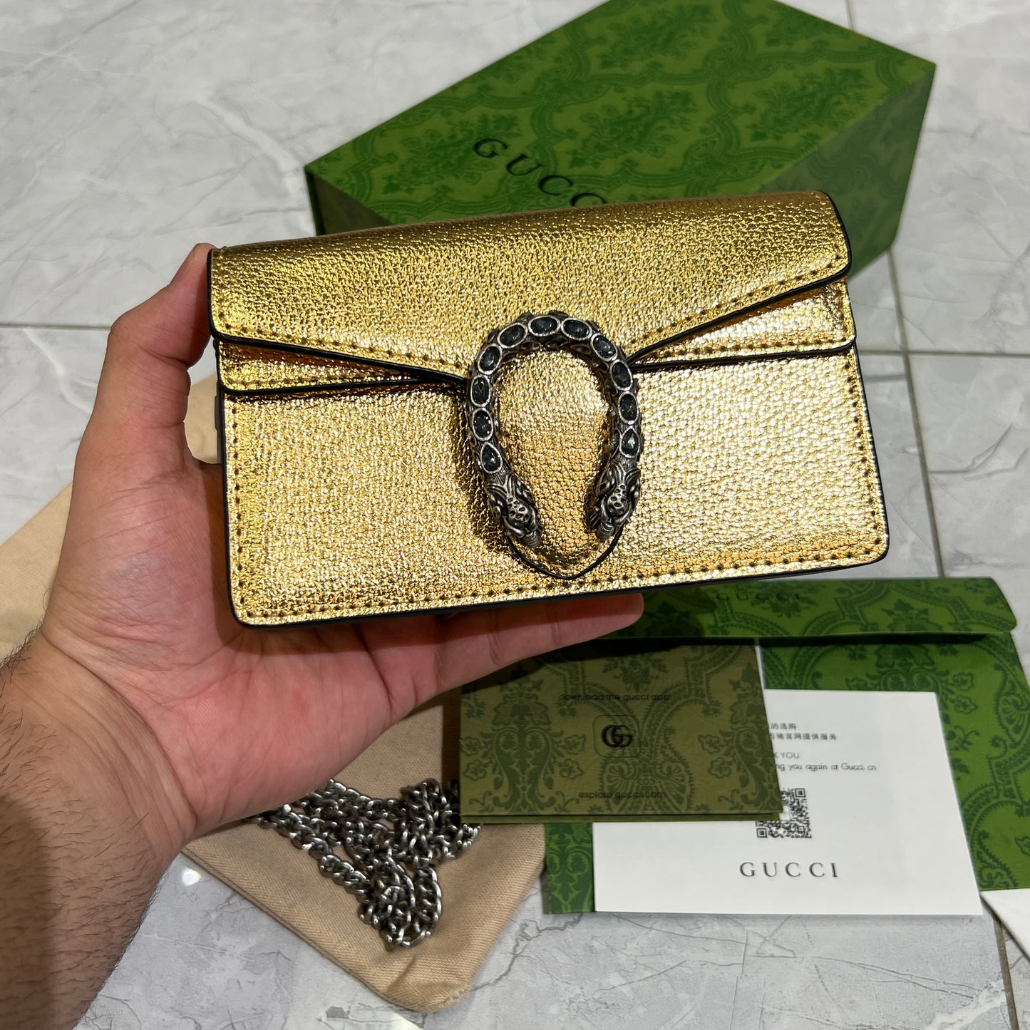 Golden Statement Branded Bag