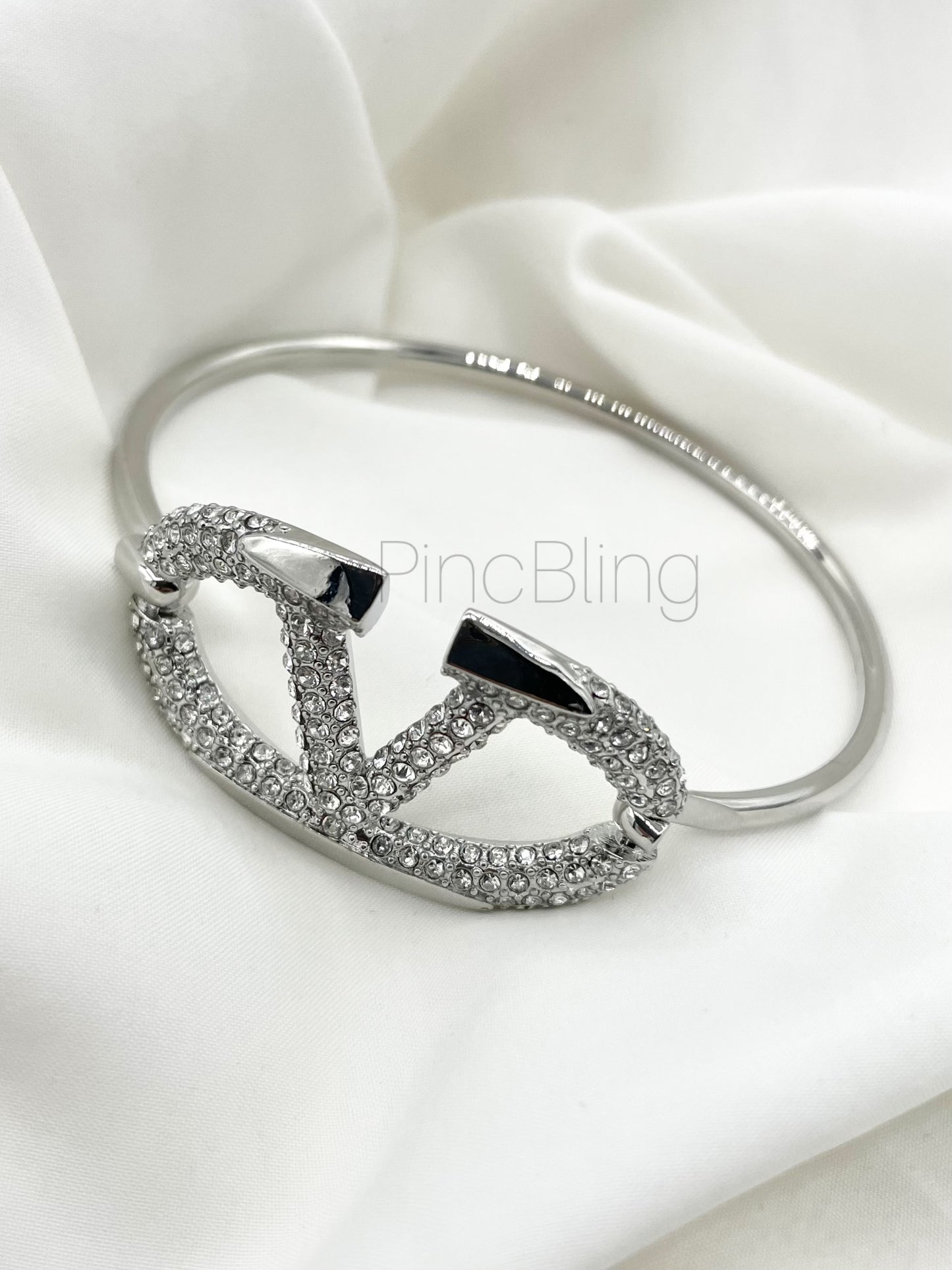 Silver Brand Initial Bracelet