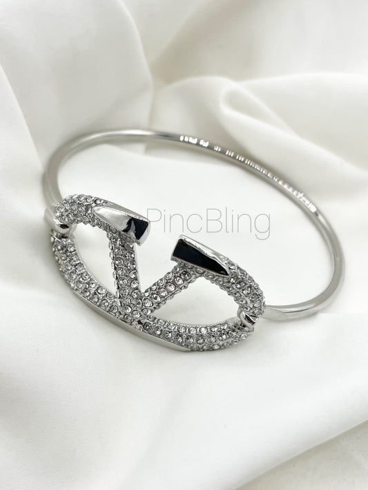Silver Brand Initial Bracelet
