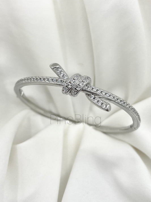 Silver double knot Bracelet