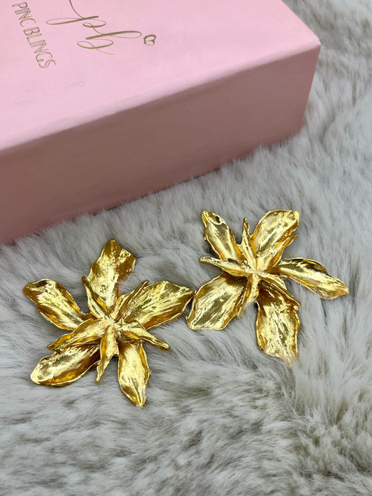 chunky  flowers earrings PbE