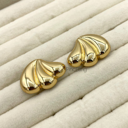 Shell Drop Stud Earings