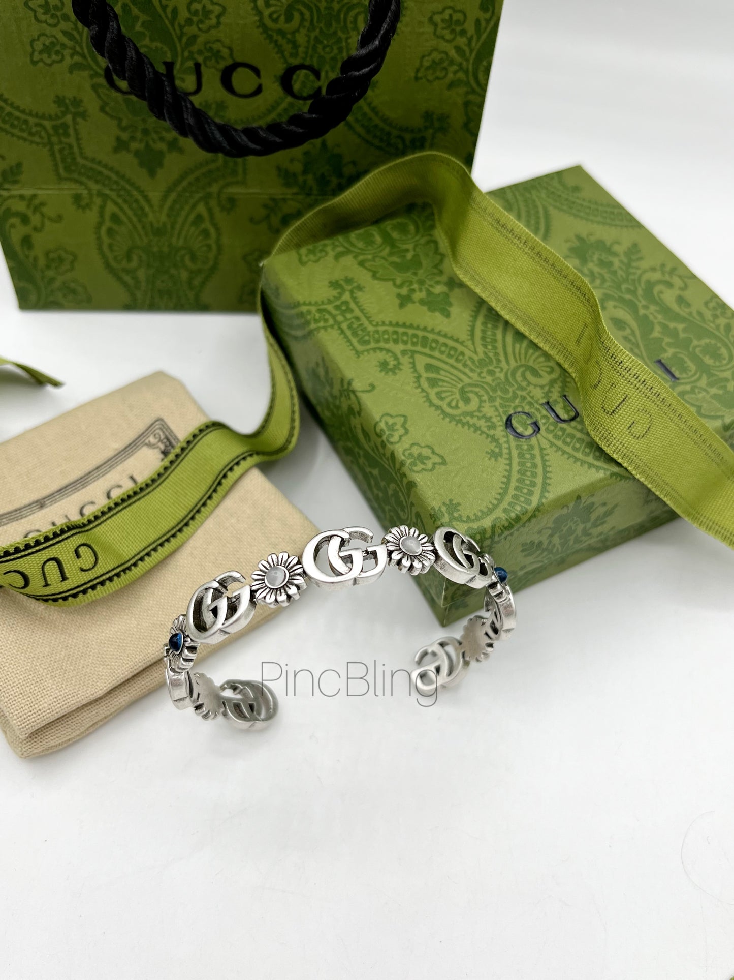 Interlocking Silver Cuff Bracelet GU