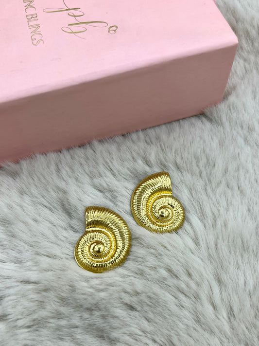 Snail chunky earrings pbE