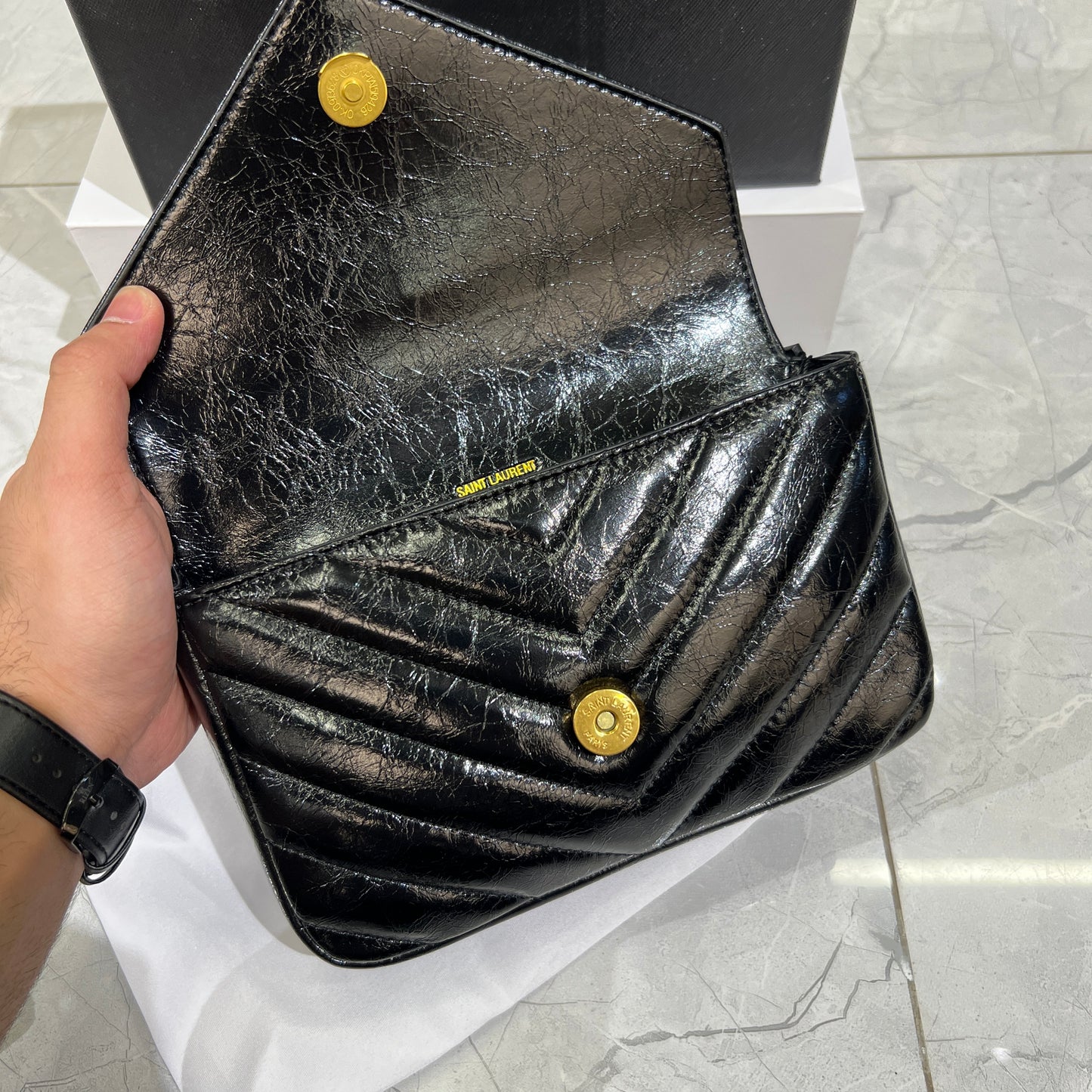 Branded Noir Shoulder Bag