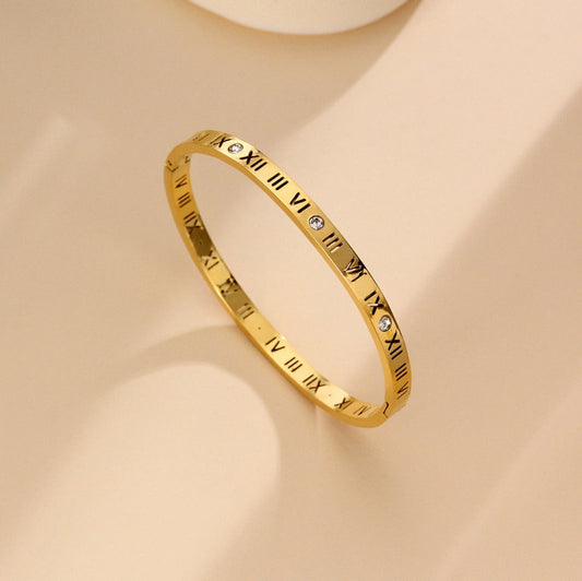 Gold Engraved Bangle