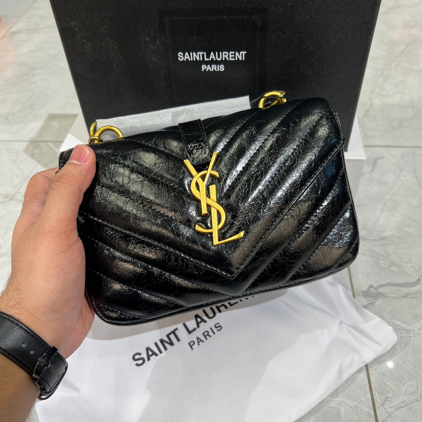 Branded Noir Shoulder Bag