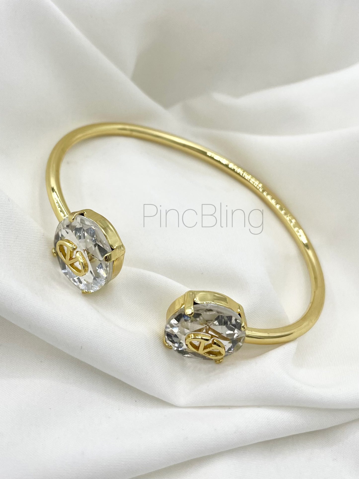 Gold Double-Stone Bracelet