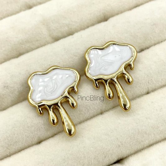 Melting Cloud Stud Earings