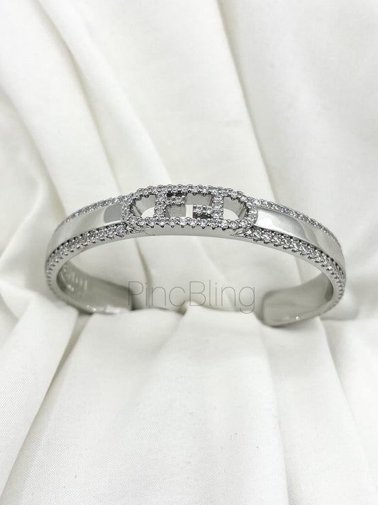 Branded Chain-Detail Bracelet