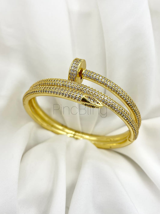 Gold Nail Bracelet