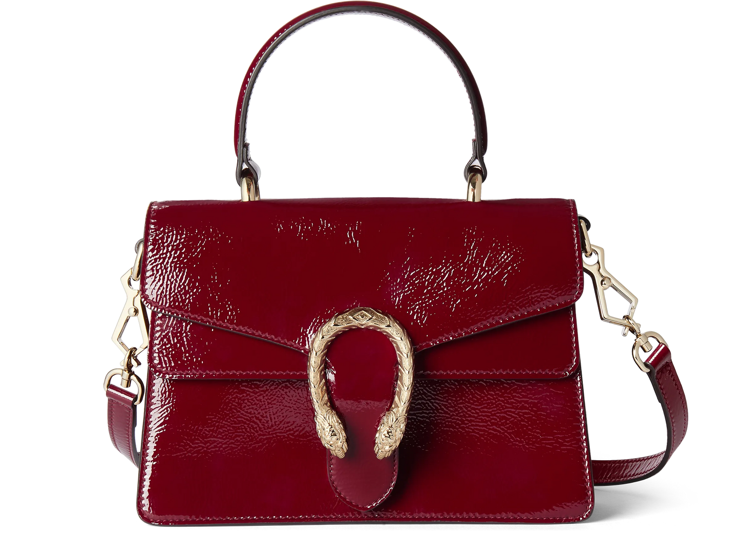 Scarlet Patent Branded Bag