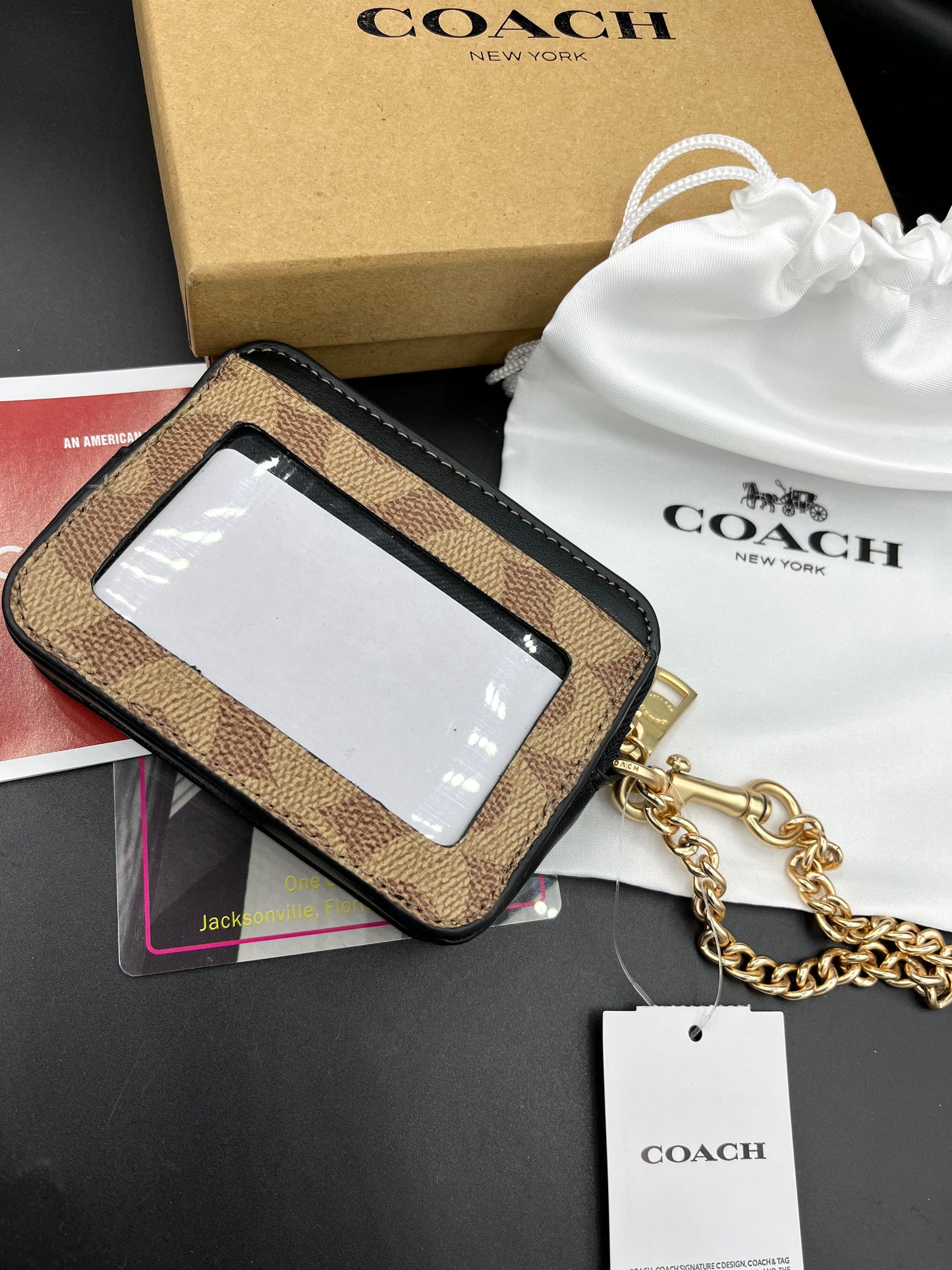 Branded Dual Tone Zip Card Holder CH