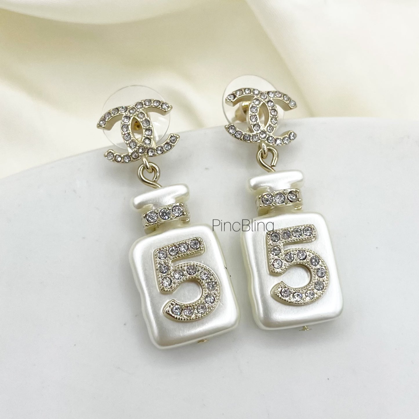 Gold Bottle Drop Earring